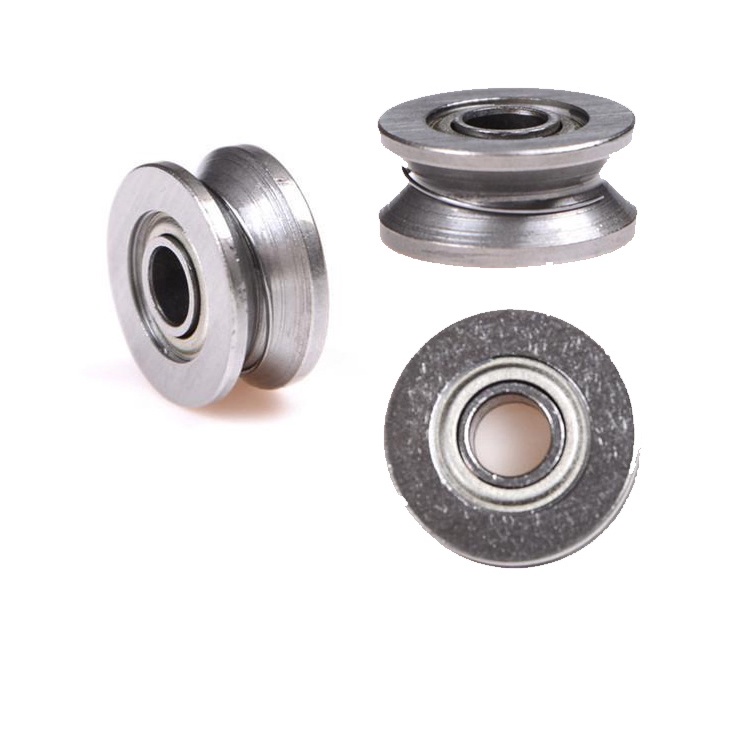 Vòng bi chữ U V trục 3mm, 4mm cho ray bánh xe vòng bi dẫn hướng cửa chuyên dụng bạc đạn rãnh pully V623 V624 U604 U624