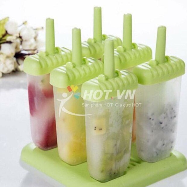 Khuôn làm kem 4 que- hình ngẫu nhiên
