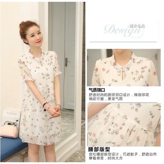 Đầm bầu voan hoa H21