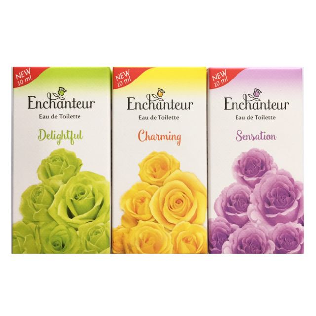 DÒNG NƯỚC HOA TIỆN DỤNG ENCHANTUER 10ML CHAI THỦY TINH