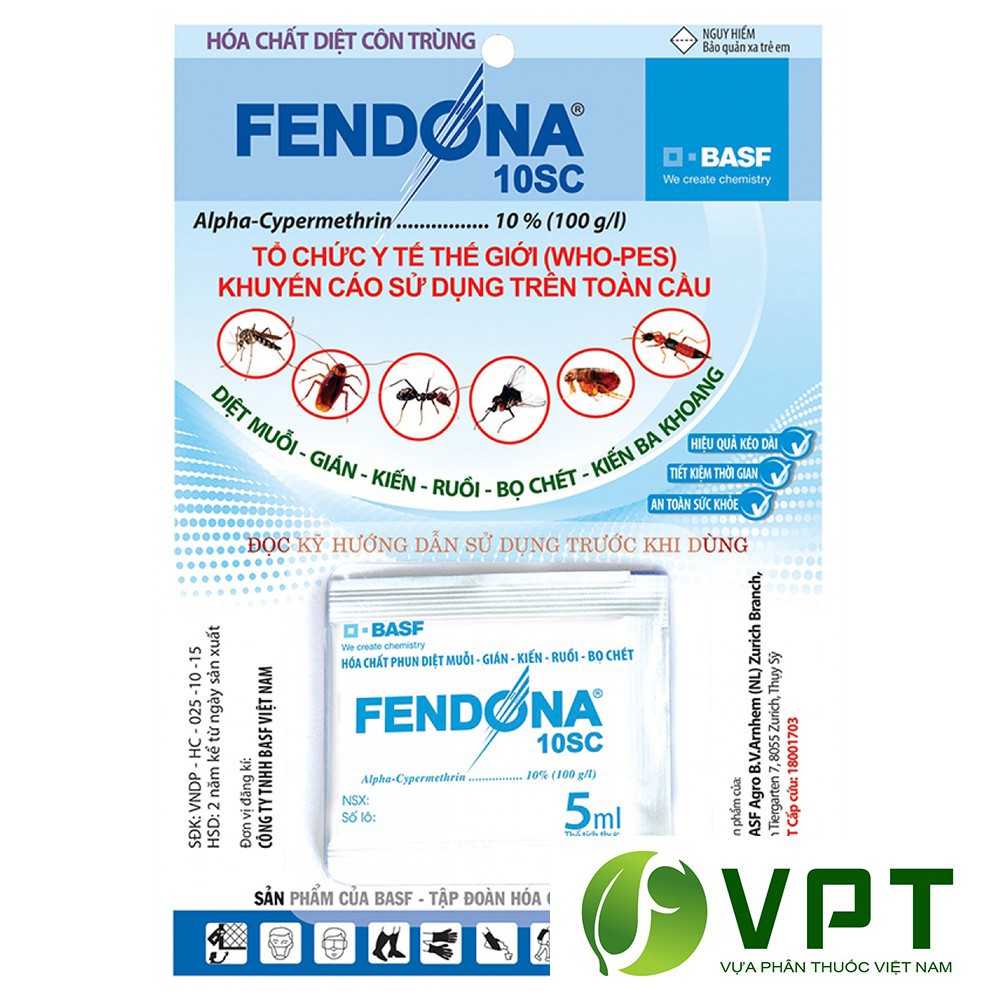 Bán FENDONA 10SC – Diệt RUỒI, MUỖI, KIẾN, GIÁN gói 5ml hàng chuẩn, nhập khẩu và phân phối.