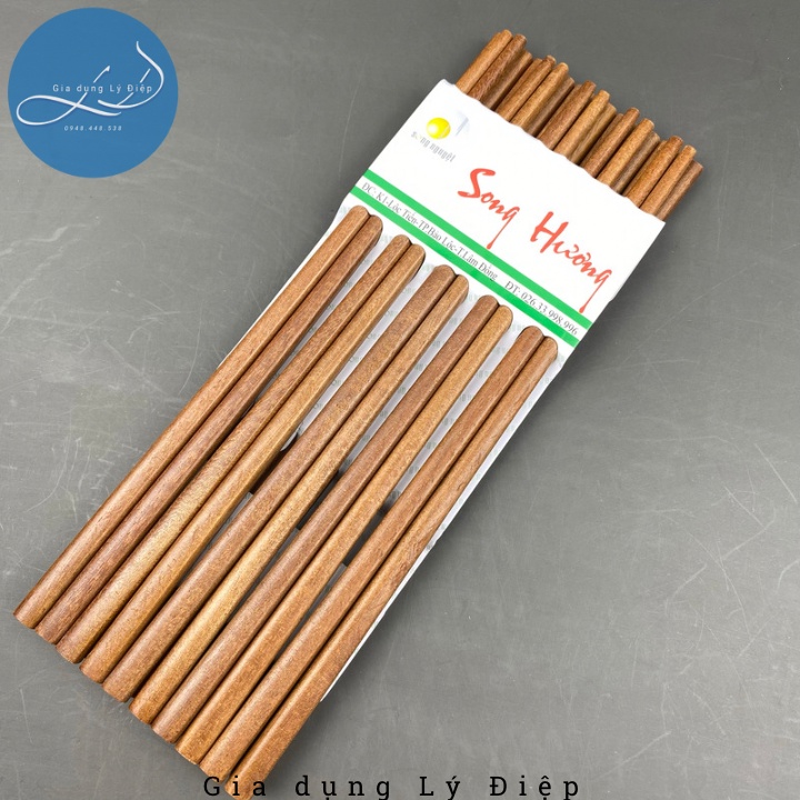 10 đôi đũa gỗ Song Hương cao cấp- Đũa gỗ an toàn cho gia đình