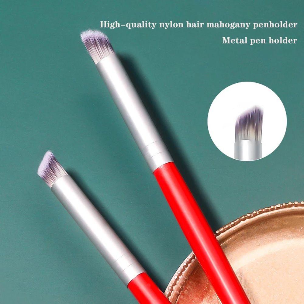 Cọ Sơn Móng Tay Cán Gỗ Màu Đỏ Gradient Thời Trang Cho Nữ
