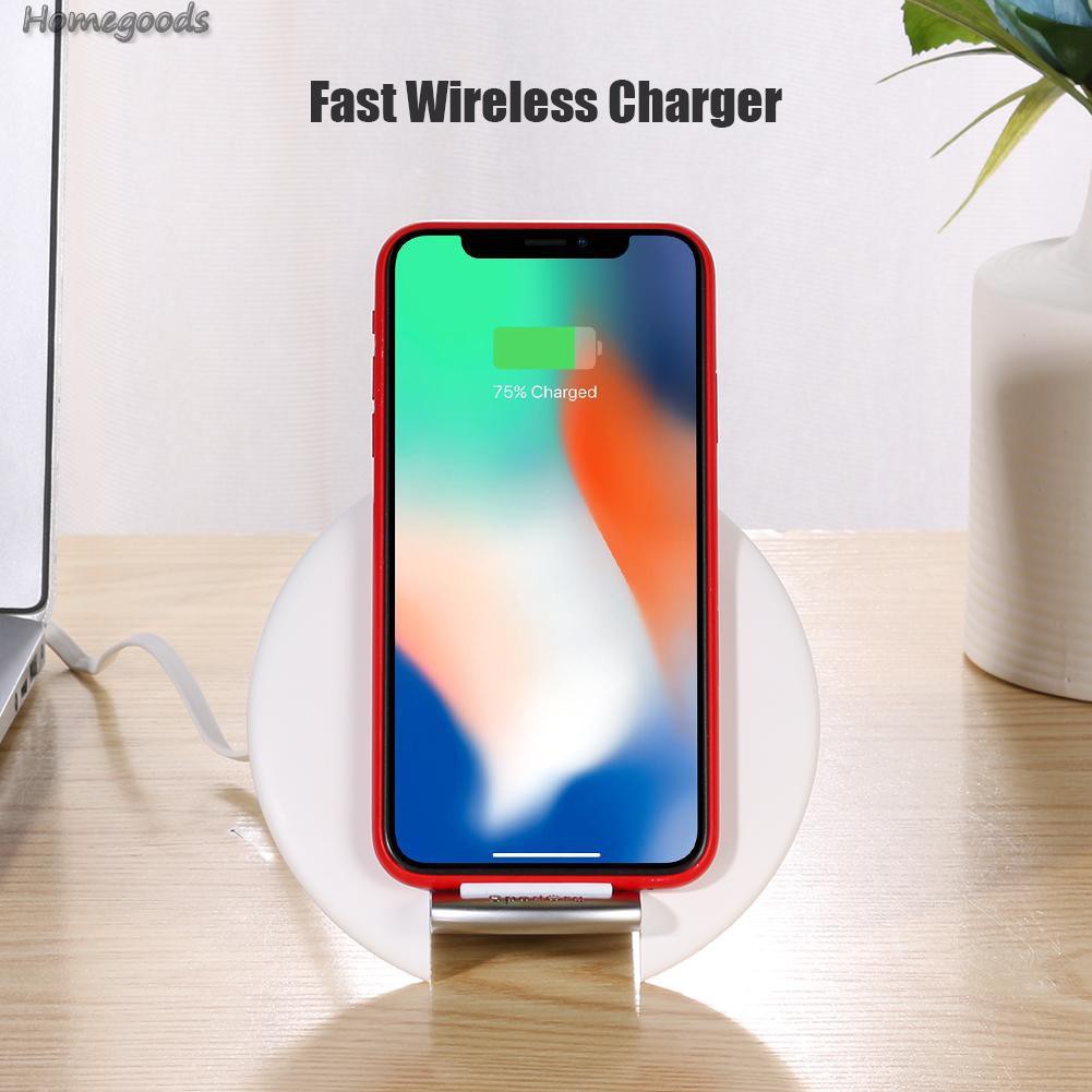 Bộ Sạc Không Dây Qi 5w / 7.5w / 10w Cho Xiaomi Iphone 8 8p X Xs Xr-Gods