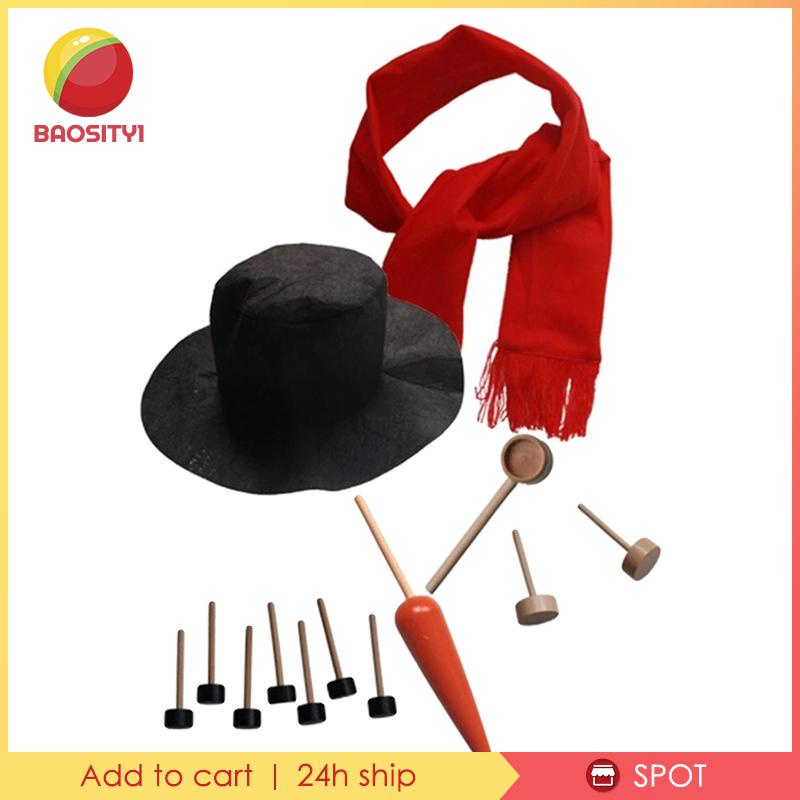 [Baosity1] Bộ Trang Phục Người Tuyết Ngoài Trời + Mũ + Cà Rốt + Khăn Choàng Đồ Chơi Hoạ