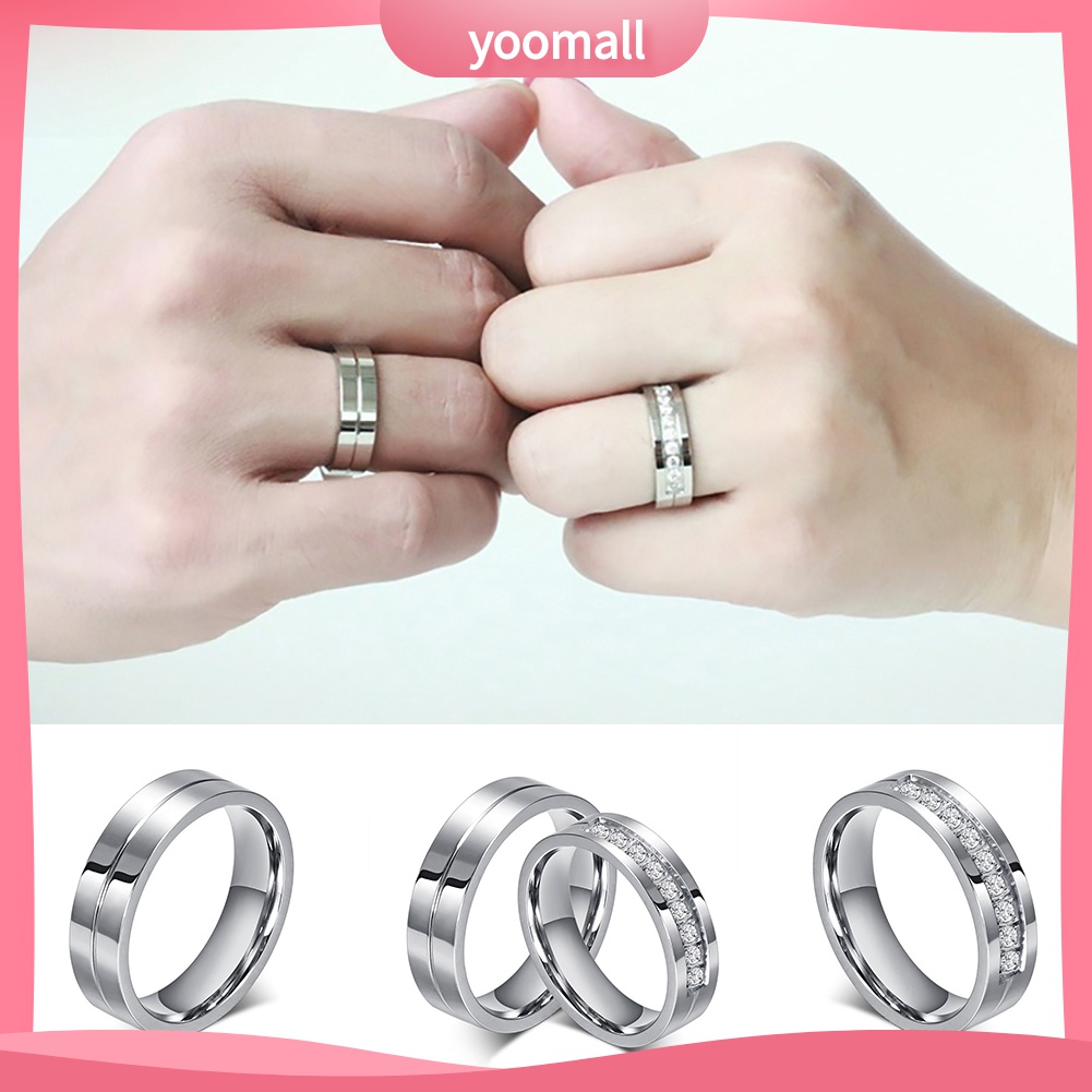 Yomall♡ Nhẫn ĐíNh Đá ThờI Trang Cho CặP Đôi