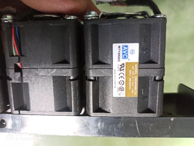 Quạt bộ đôi máy chủ AVC siêu tốc độ 12v 1.9A Tai nắm cam