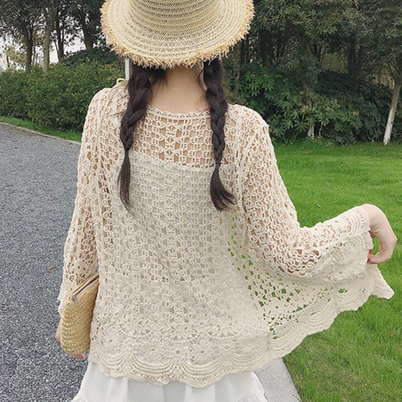 Áo Khoác Cardigan Tay Dài Phối Ren Thời Trang Cho Nữ