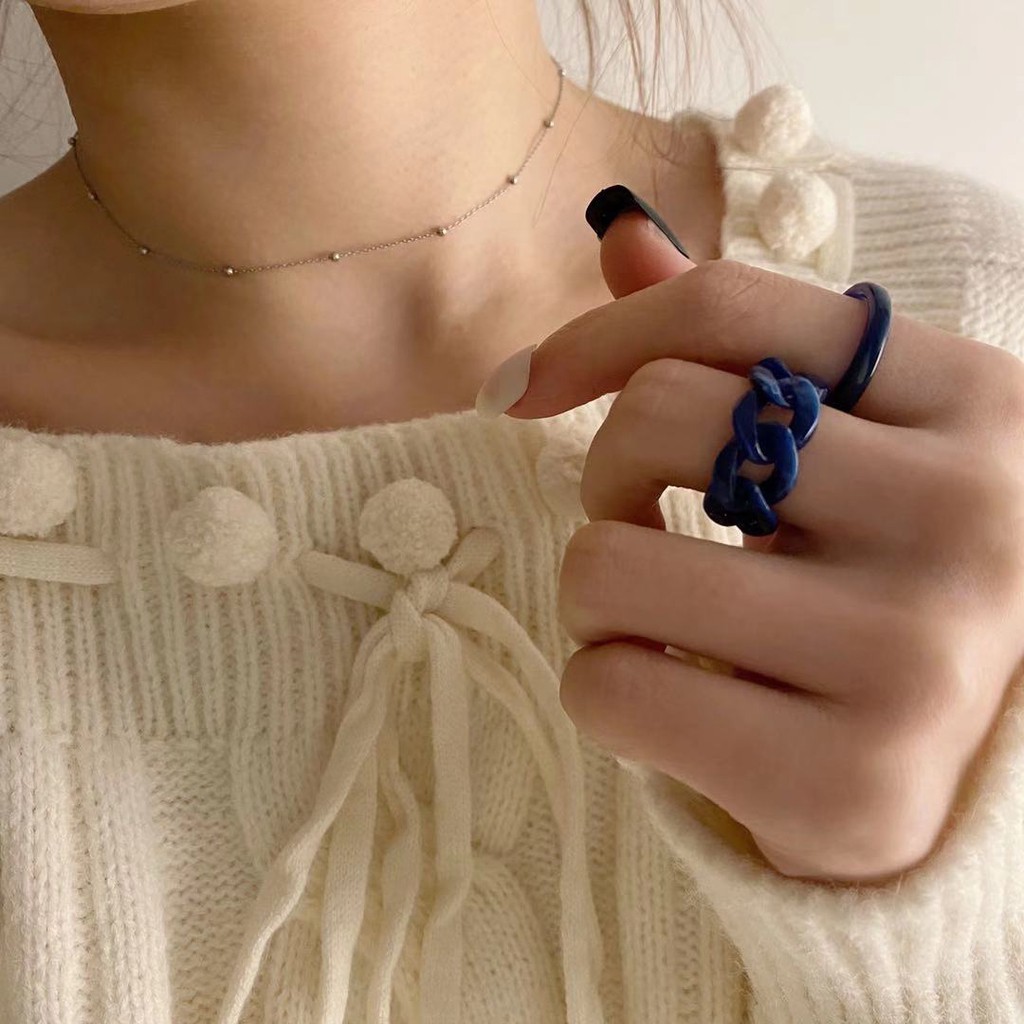 Bộ 2 Nhẫn Đính Đá Sang Trọng Phong Cách Cổ Điển C57