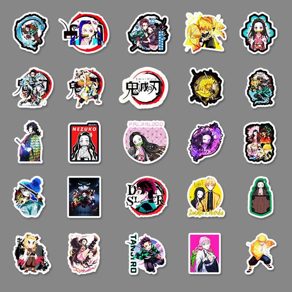 Sticker Dán Trang Trí Ván Trượt / Guitar Họa Tiết Demon Slayer 15H Chống Nước