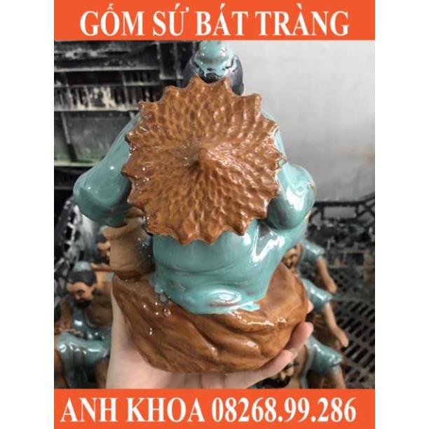 Ông câu cá size cao 20cm - Gốm sứ Bát Tràng Anh Khoa