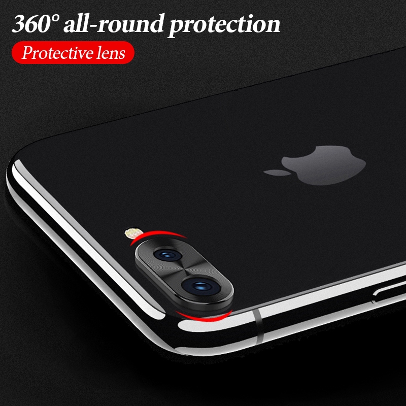 Vỏ bảo vệ camera sau của iPhone 7 8 Plus X XS MAX XR nhiều màu tùy chọn bằng hợp kim kim loại