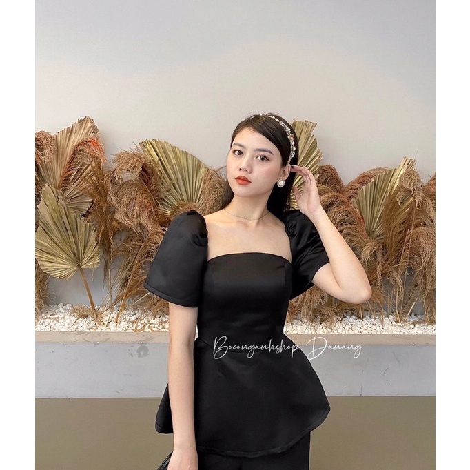 Áo Tacta Nơ Sau Trắng Đen AH428