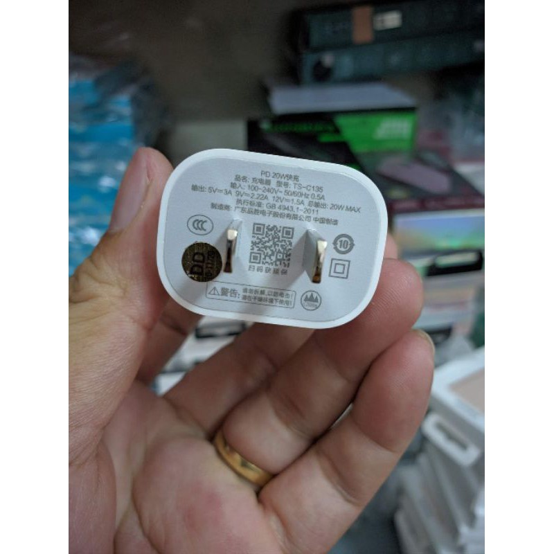 Sạc Pisen Quick TS-C135 hỗ trợ sạc nhanh PD 20W - Bảo Hành 12 Tháng