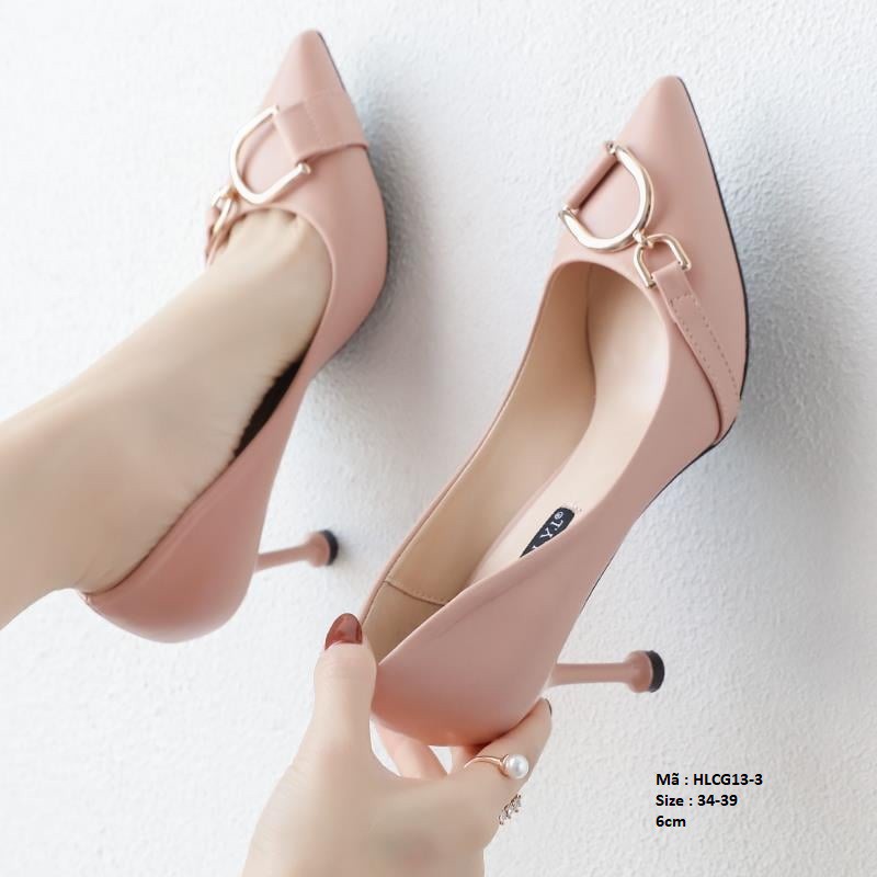 HL Fashion| HLCG13 Giày Cao Gót Nữ Tính Phong Cách Hàn Quốc 6cm