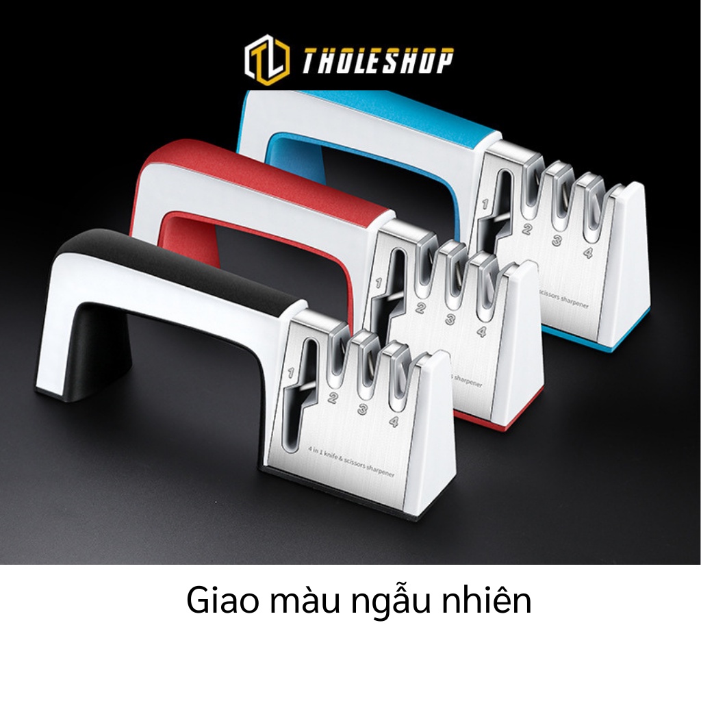 Dụng Cụ Mài Dao - Đá Mài Dao Kéo 4 Rãnh Có Tay Cầm Tiện Lợi 8533