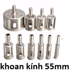 Mũi khoan kính 55 , mũi khoét gạch men, đá hoa cương, sứ, mũi khoét kiếng 55mm