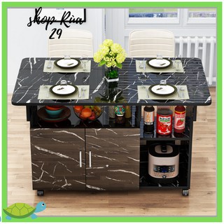 Bàn Ăn Gấp Gọn Thông Minh Có Bánh Xe