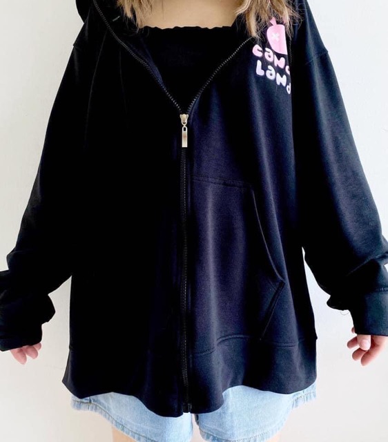 Áo Hoodie Zip Candy Land’s/ Áo Khoác Tay Dài Túi Bụng Ảnh Thật