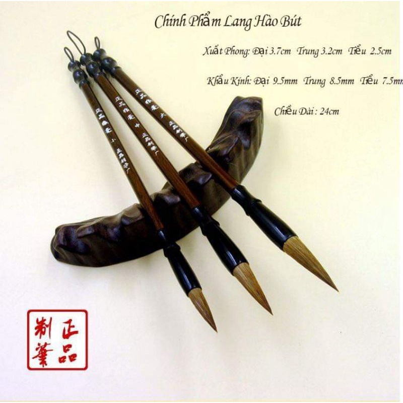 Bút Lông Thư Pháp Chính Phẩm Lang Hào viết chữ Hán, chữ Trung Quốc - Cọ viết, vẽ tranh nghệ thuật