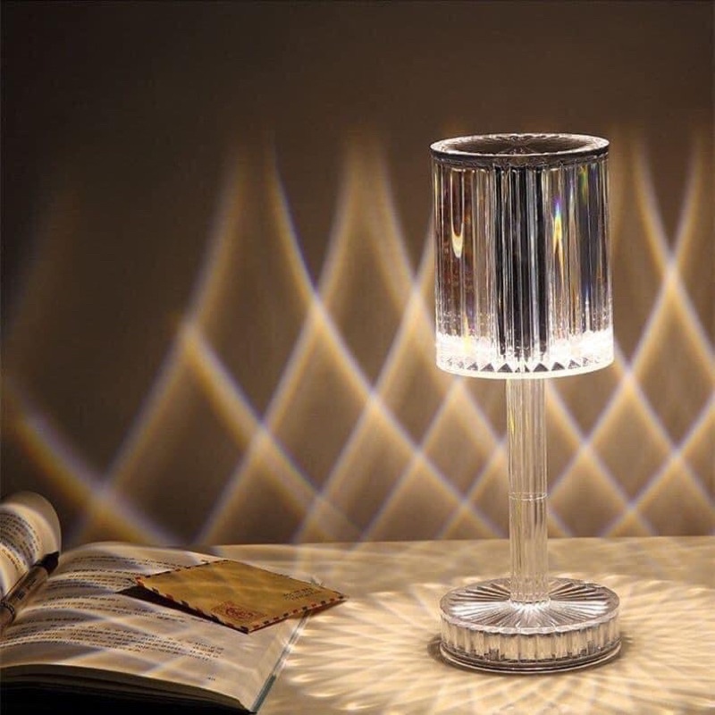 Đèn ngủ pha lê kim cương Decor phòng ngủ phòng khách