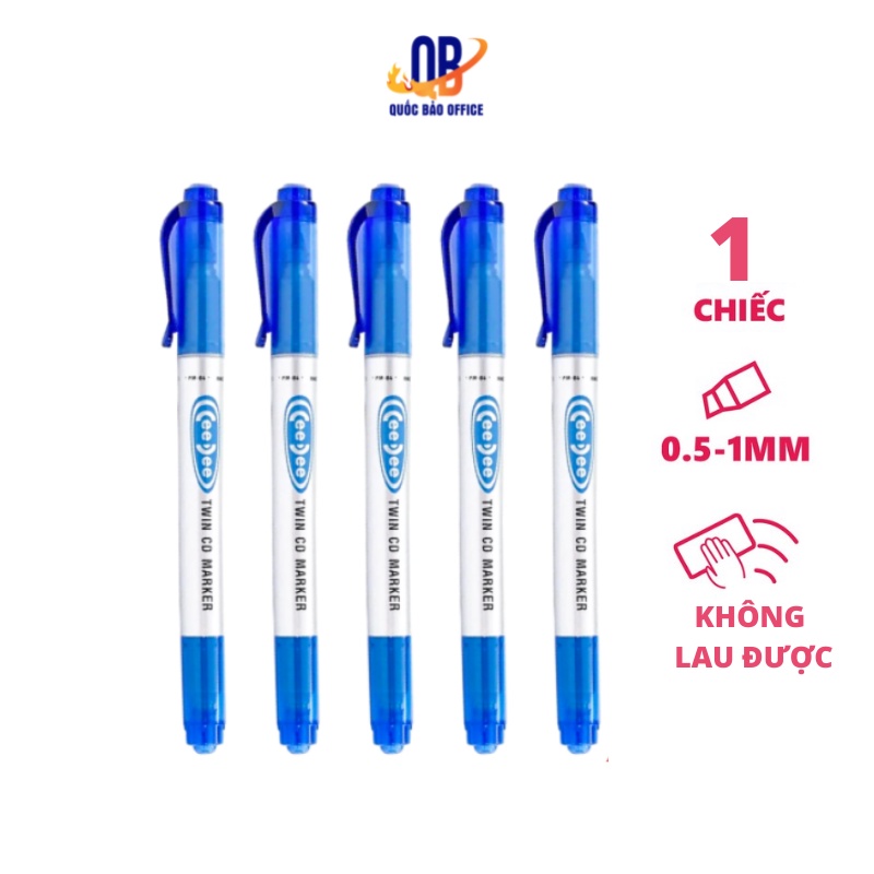 Bút dạ kính Thiên long PM-04 - bút lông dầu - bút dạ 2 đầu - 1 chiếc