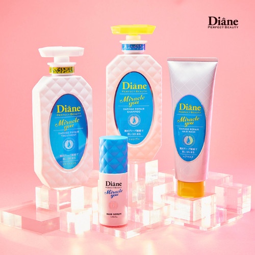 Combo 4 Dầu gội xả + Serum + Mặt nạ tóc dành cho tóc nhuộm tẩy Diane Miracle You Damage Repair & Treatment 450ml*2