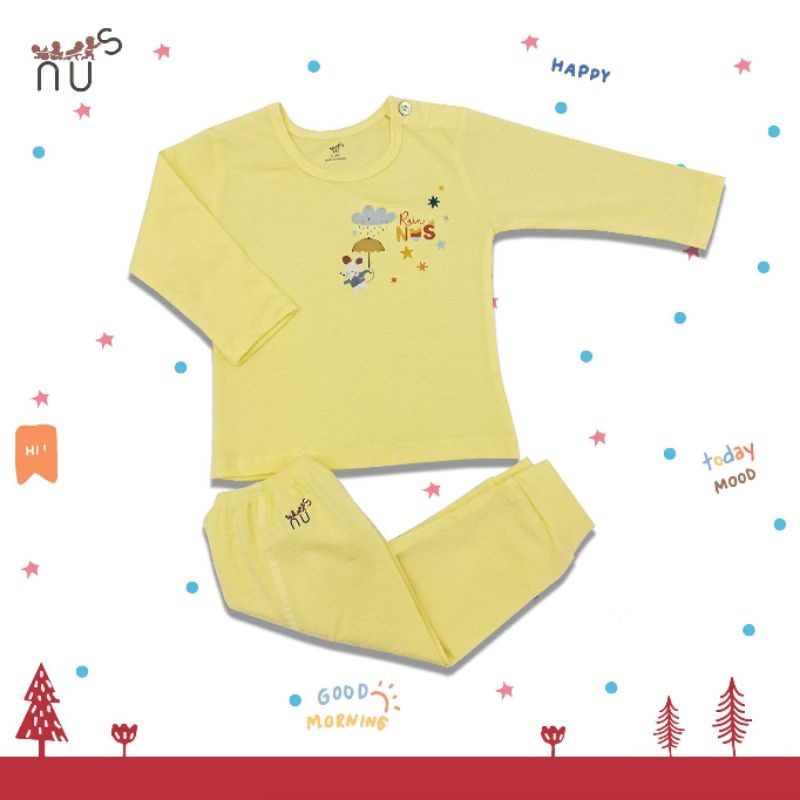 Luxry - Bộ dài tay ngủ điều hòa sợi tre cho bé 8-16kg bộ giữ nhiệt