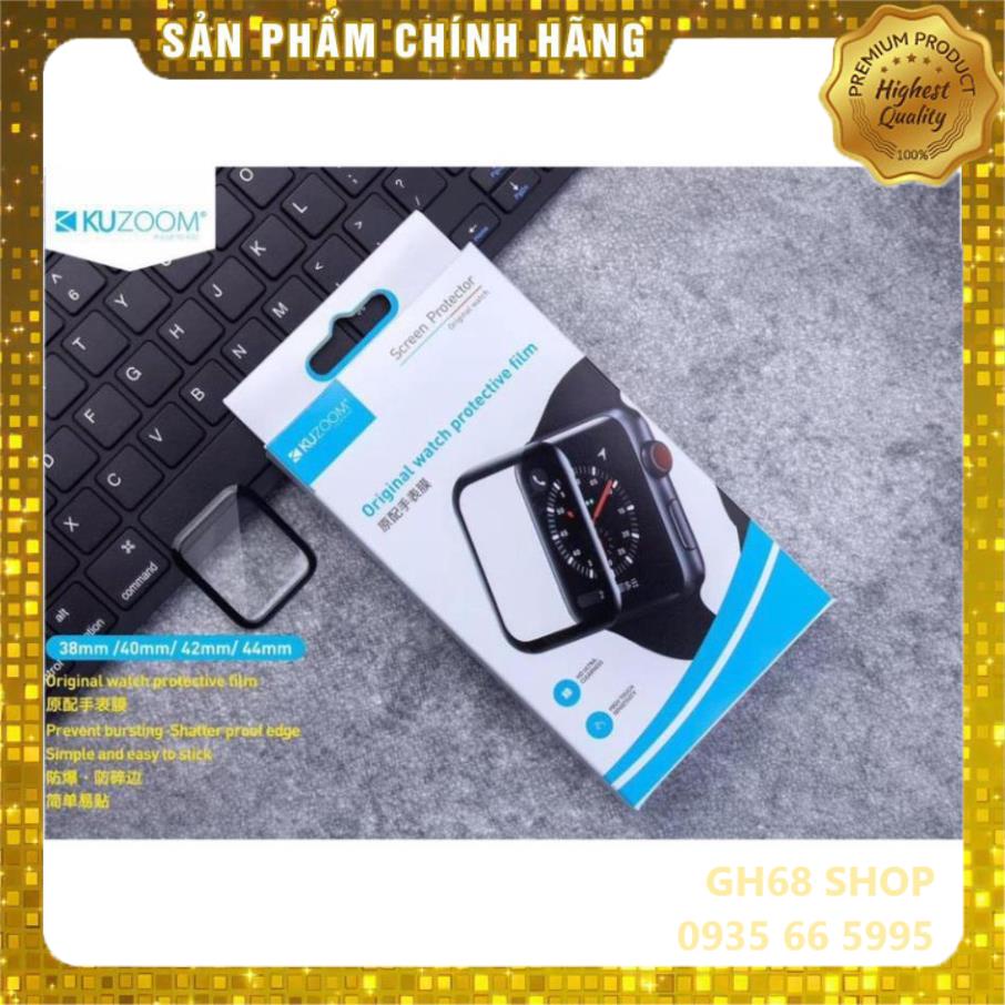 (CHÍNH HÃNG KUZOOM)Cường lực 3D full màn cho Apple Watch Series 1/2/3/4/5/6/SE size 38/40/42/44mm
