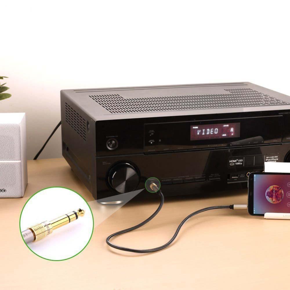 Đầu Chuyển Đổi Phích Cắm RCA Sang Cổng Cắm 6.35mm Chuyên Dụng Cho Micro