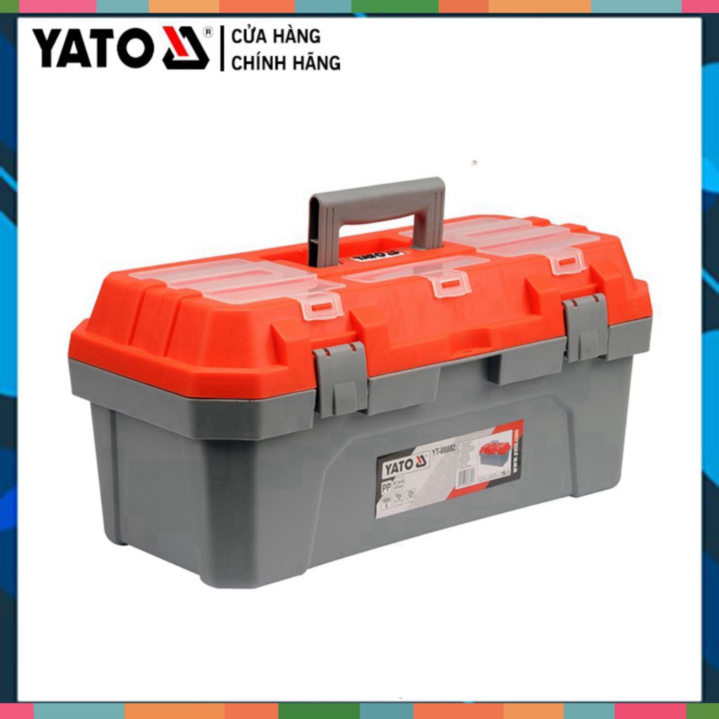 [ Dụng Cụ Số 1 ]. Đồ Nghề Yato Balan. Hộp đựng đồ nghề bằng nhựa Yato YT-88882
