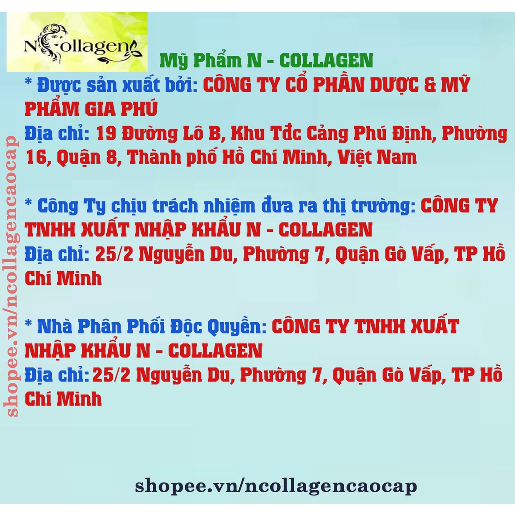 Serum Cao Cấp dưỡng ẩm trắng da Ncollagen 10ml