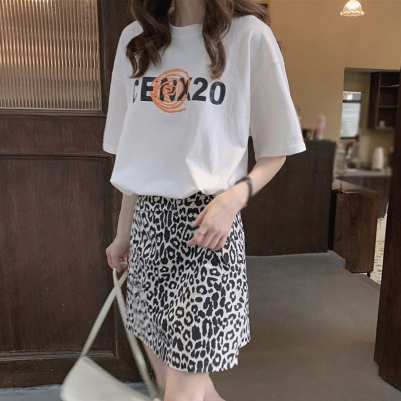 Áo Thun Tay Ngắn Cổ Tròn In Chữ Phong Cách Hàn Quốc Dành Cho Nữ