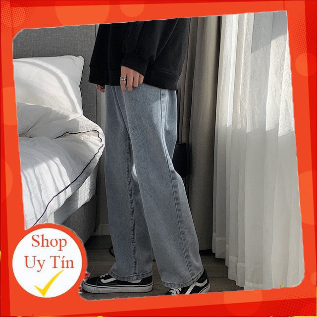 - Quần baggy jean trơn basic dễ phối đồ - Cho phép đổi trả nếu hàng lỗi