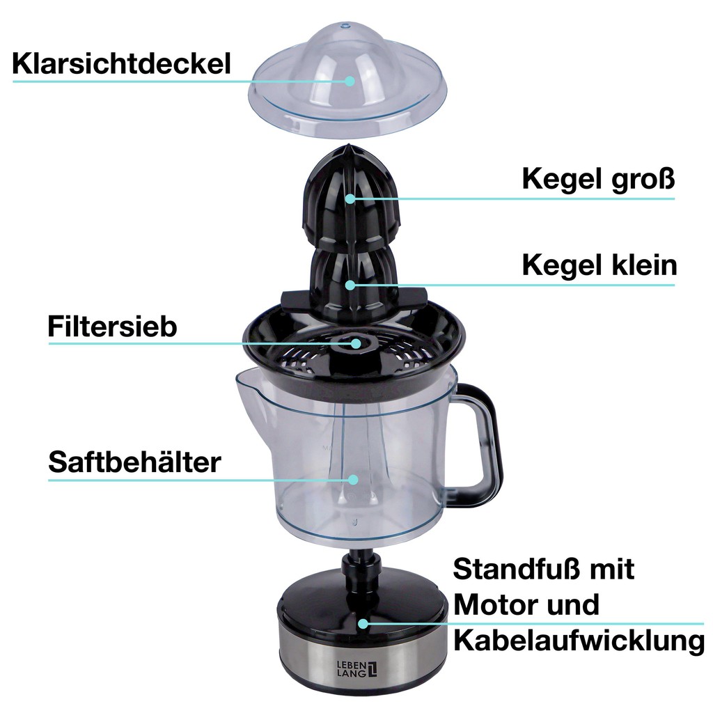 Máy vắt cam ĐỨC LEBENLANG LB389 700ml - Hàng Chính Hãng