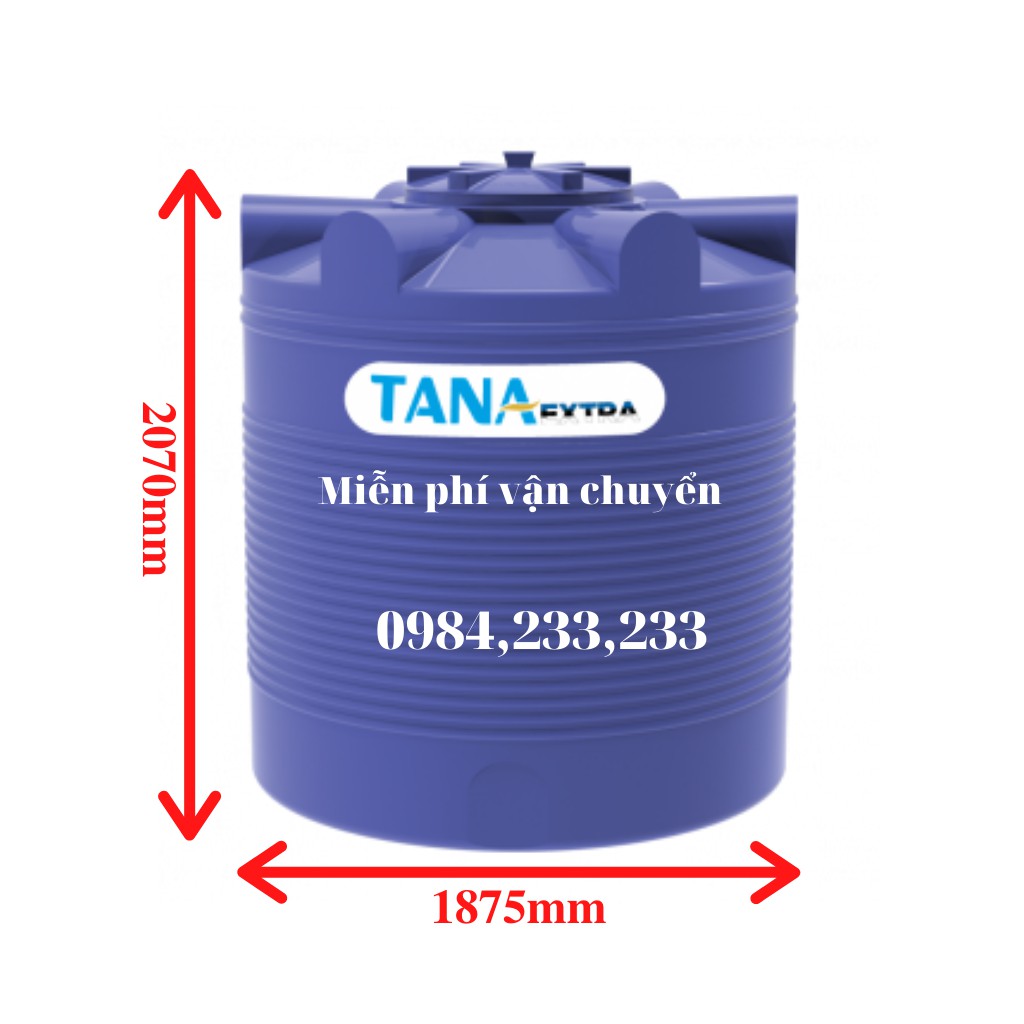 Bồn nhựa tân á 5000 lít EX thế hệ mới kiểu đứng