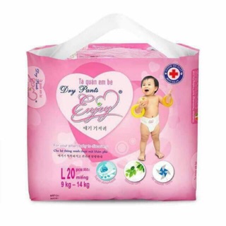 Bỉm quần enjoy xuất hàn sz m22/l20/xl18/xxl16