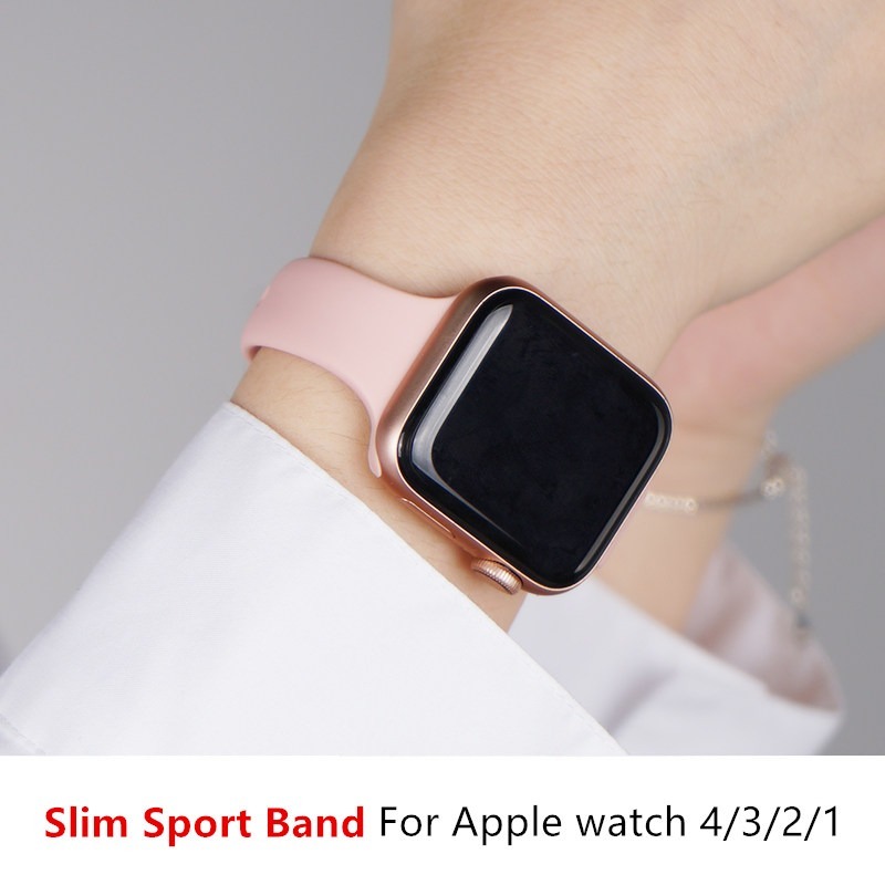 Dây đeo Silicone mềm mỏng cho đồng hồ thông minh Smart watch series 2 3 4 5 45 mm 41mm 38mm 42mm