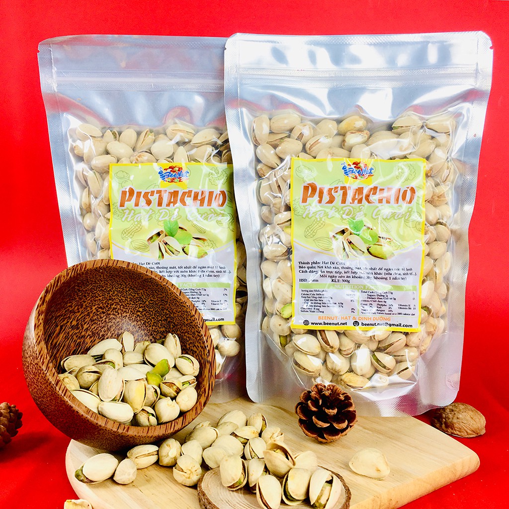 (1KG) (Combo 2 phần 500g) Hạt Dẻ Cười - Pistachio - Không Tẩy Trắng, Không Bị Yểu - BeeNut | BigBuy360 - bigbuy360.vn