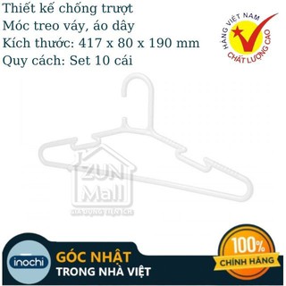 Móc treo quần áo bằng nhựa cao cấp hara inochi nhật bản - móc áo đầm hara 182