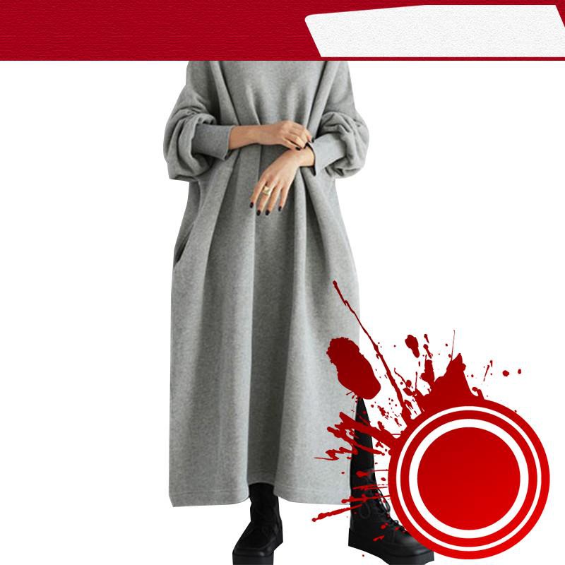 Đầm Hoodie ZANZEA Dành Cho Nữ Dáng Dài Xẻ Tà Thời Trang