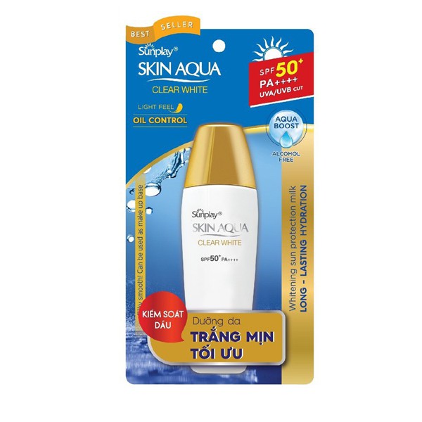 Kem chống nắng dưỡng da trắng mịn Sunplay Skin Aqua Clear White SPF50+, PA++++ 25gr