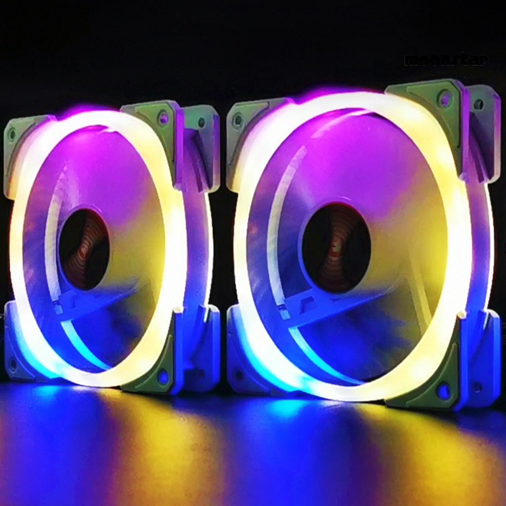 Quạt Tản Nhiệt Hai Vòng Màu Rgb 12cm Chuyên Dụng Cho Máy Tính Shuangjiao 2