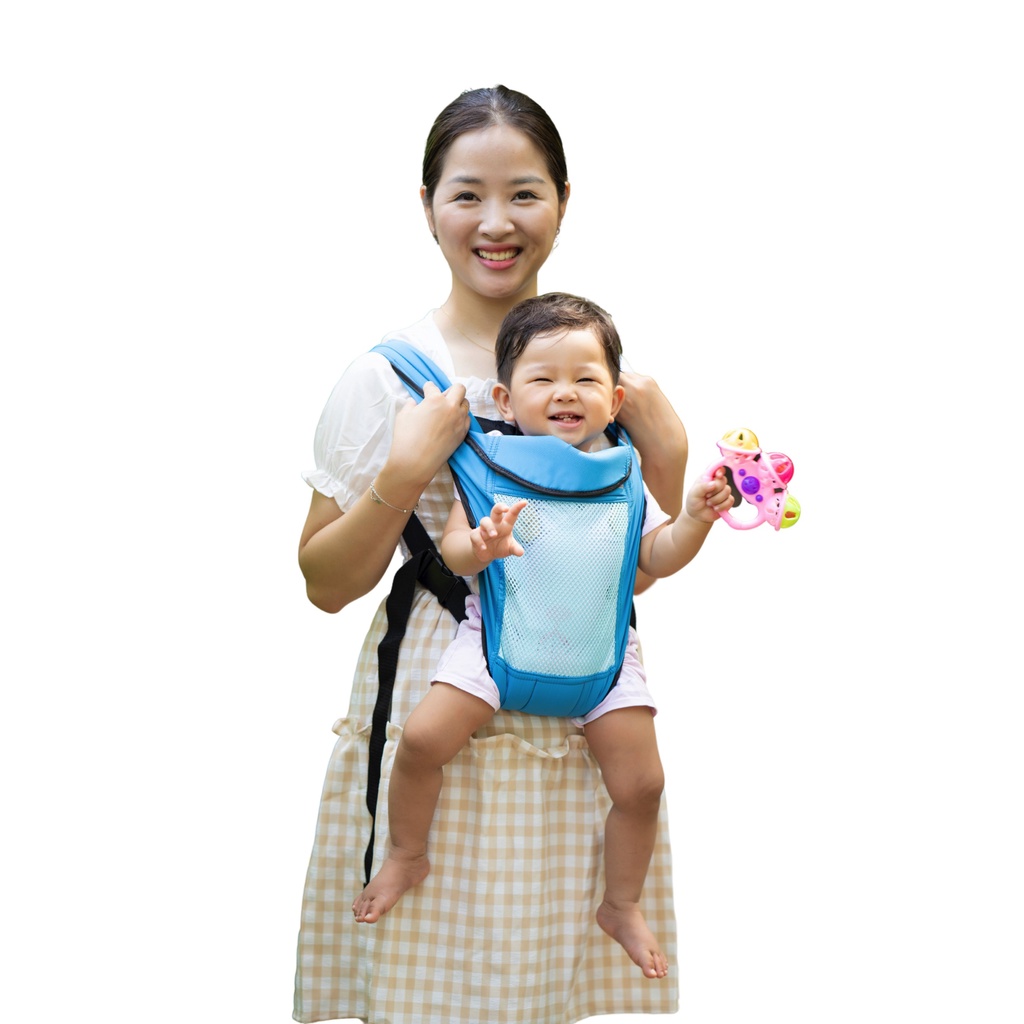 Địu cho bé 4 tư thế, có đỡ cổ, có phản quang, chất liệu cao cấp cho bé