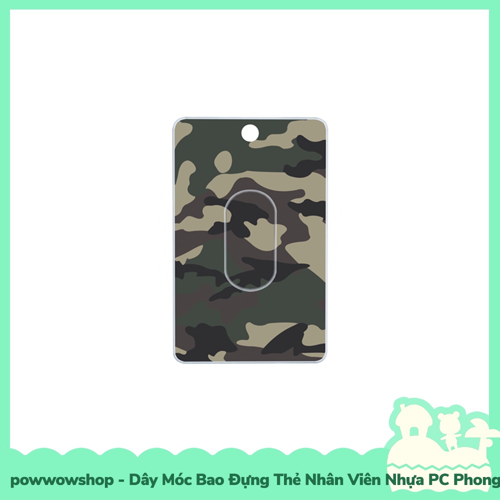[Sẵn VN - Hỏa Tốc] Dây Móc Bao Đựng Thẻ Nhân Viên Nhựa PC Phong Cách Camo Army