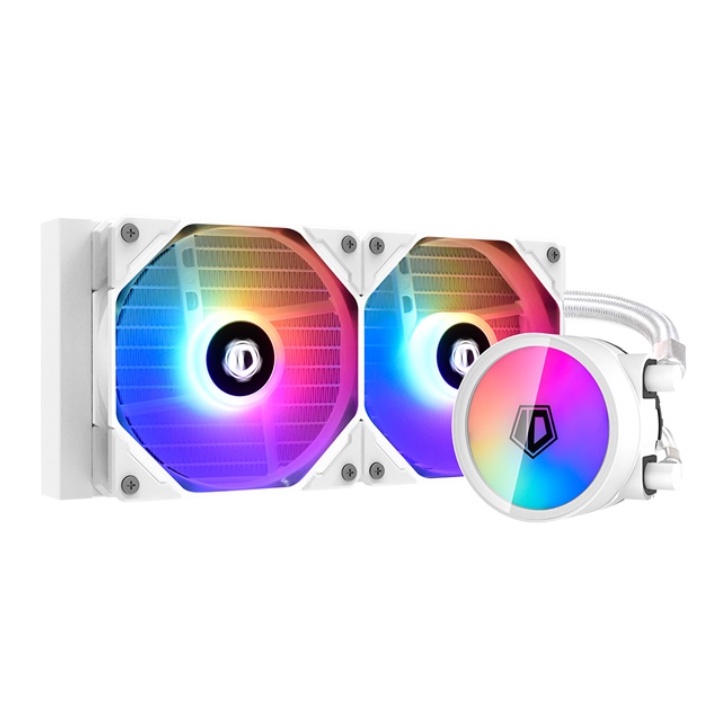 Tản nhiệt nước AIO ID-COOLING ZOOMFLOW 240-XT Snow ARGB - Hàng Chính hãng