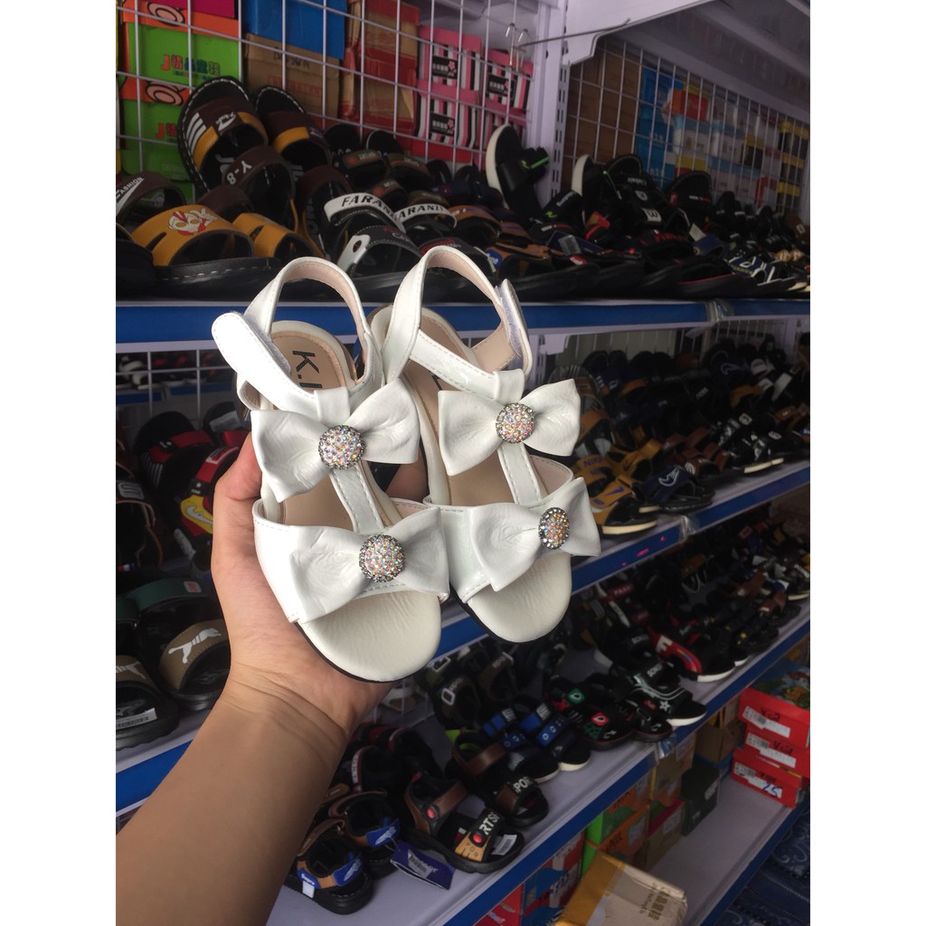 sandal Bé Gái Size 27-31 hai nơ xinh