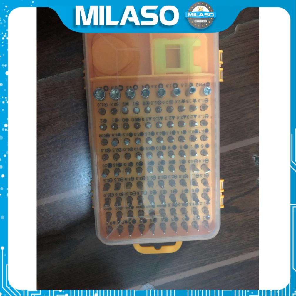 Bộ dụng cụ sửa chữa đa năng MILASO tháo mở và sửa chữa điện thoại, laptop 110 món tiện dụng TA-001184