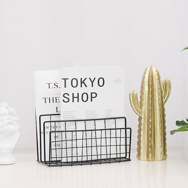 Kệ Sắt Nhiều Ngăn Sắp Xếp Sách / Tạp Chí Để Bàn Giá Đỡ