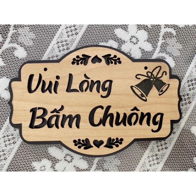Bảng Gỗ - Vui Lòng Bấm Chuông